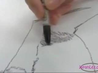 Girl Drawing Teachers Pussy Getting Her Tongue Sucked In The Classroom
