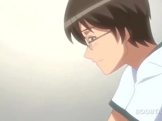 Anime kagandahan cumming at pagkuha malakas orgasmo