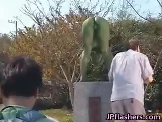 Pazzo giapponese bronzo statue si muove part6