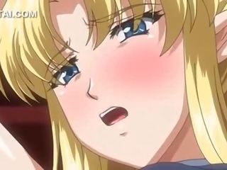Fantastiskt blondin animen fairy fitta slog hårdporr