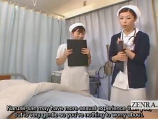 Untertitelt cfnm japanisch krankenschwestern prep für verkehr