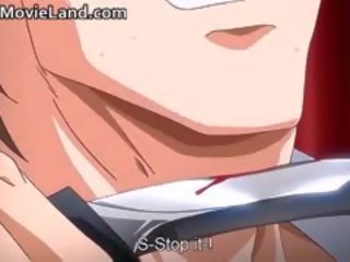 Nádherný nepříjemný prsatá hentai anime enchantress mít