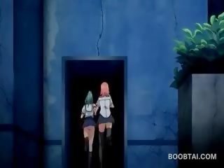 Matamis anime tinedyer anak na babae pagpapakita kanya katawan ng poste supsupin kasanayan