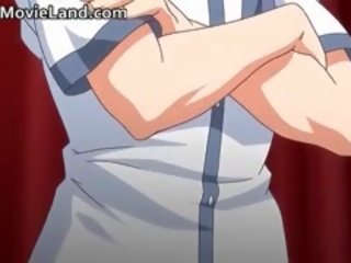 Super nepříjemný prsatá hentai anime femme fatale mít