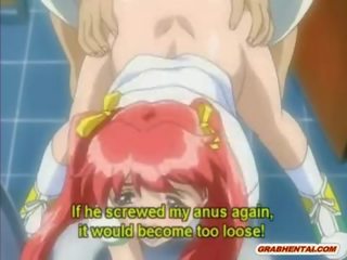 Si rambut merah anime bersama-pendidikan menghancurkan poking oleh specialist