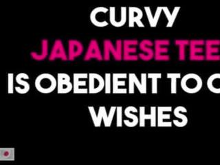 Captivating curvilínea japonesa adolescente es listo a obey usted